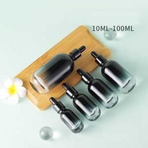 Figure 1-10-100ml Gradually Black Thick Base Glass Dropper Bottle